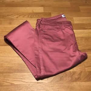 Pink Sateen High Rise Jeans, Old Navy Size 8